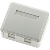 EuroLan wall socket, for 2 keystone, 90°, white (without keystone)