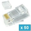 RJ45 Cat.6 2-Piece Connector - 50 pcs