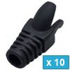 RJ45 Strain Relief Boot - Μαύρο - 10 τεμ