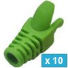 RJ45 Strain Relief Boot - Green- 10 pcs