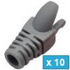 RJ45 Strain Relief Boot - Grey- 10 pcs