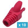 RJ45 Strain Relief Boot - Red- 10 pcs