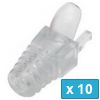 RJ45 Strain Relief Boot - Clear- 10 pcs