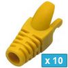 RJ45 Strain Relief Boot - Yellow- 10 pcs