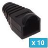 RJ45 Strain Relief Boot - Black - 10 τεμ