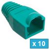 RJ45 Strain Relief Boot - Green - 10 pcs