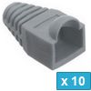 RJ45 Strain Relief Boot - Gray - 10 pcs