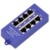 4-Port Gigabit PoE Injector cat5e - Blue