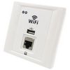 300M 2.4GHz, In-Wall AP with USB, 24v PoE - White