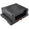 115*40*90mm DIN Rail case black - Bottom opening only