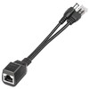 EZ-POEPS03, 10/100M Passive PoE Splitter Shielded Black