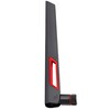 EZ-RDDBR07ISM, 7dBi 2.4/5Ghz Dual Band Swivel OMNI Antenna - SMA Male Connector - Black/Red