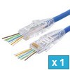 EZ-RJ456A-PT - Cat.6A, Κλασικό Διάτρητο βύσμα - 1 τεμ