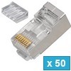 RJ45 Shielded Cat.6 2-Piece Connector - 50 pcs