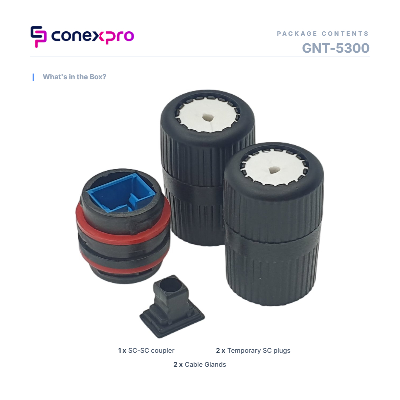 Conexpro GNT-5300, Waterproof optical coupler, SC-SC — εικόνα 5 από 5