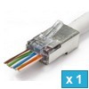 EZ-RJ45 - Cat.6, Θωρακισμένο Διάτρητο Βύσμα - 1 τεμ