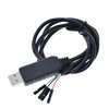 PL2303 USB to TTL adapter with 1 meter cable - Black