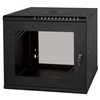 StalFlex - RC19-9U-450GB - Rack Cabinet 19" 9U, 450mm, Glass Door, Black