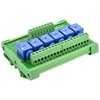 6-Channel Songle Relay Module 12VDC DIN Rail Mount - NPN