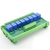 8-Channel Songle Relay Module 12VDC DIN Rail Mount - NPN
