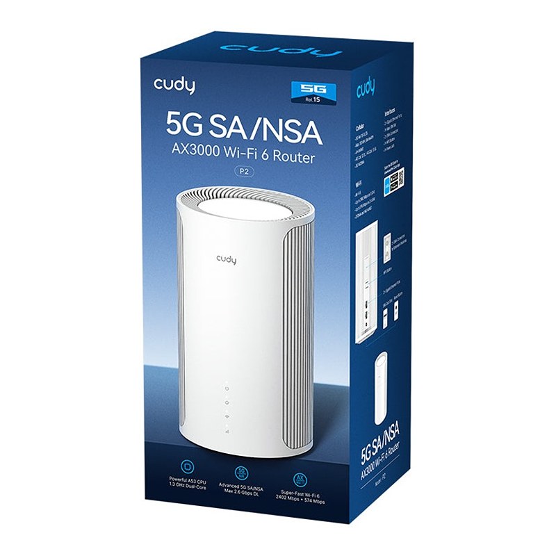 Cudy P2, 5G e-SIM Wi-Fi 6 Router AX3000  2.0 — image 4 of 5