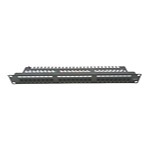 Masterlan PP51-24-MS, Patch Panel 19" 24 x RJ45, Cat.5e, tie bar, Black