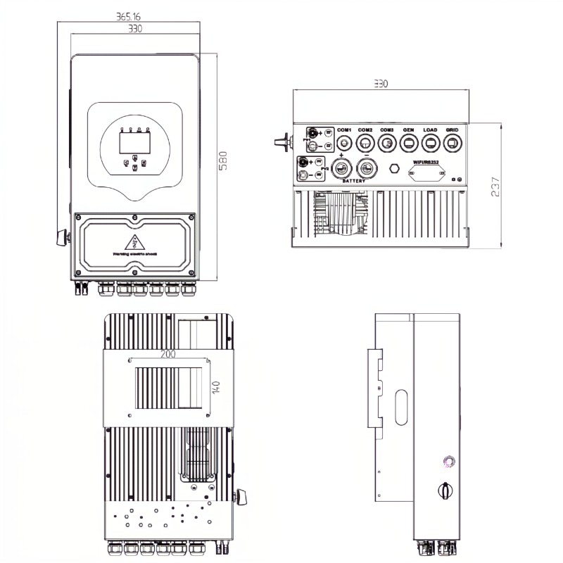 DEYE SUN-8K-SG05LP1-EU-AM2-P, hybrid inverter 8 kW 1 phase 5th generation LV — image 4 of 5