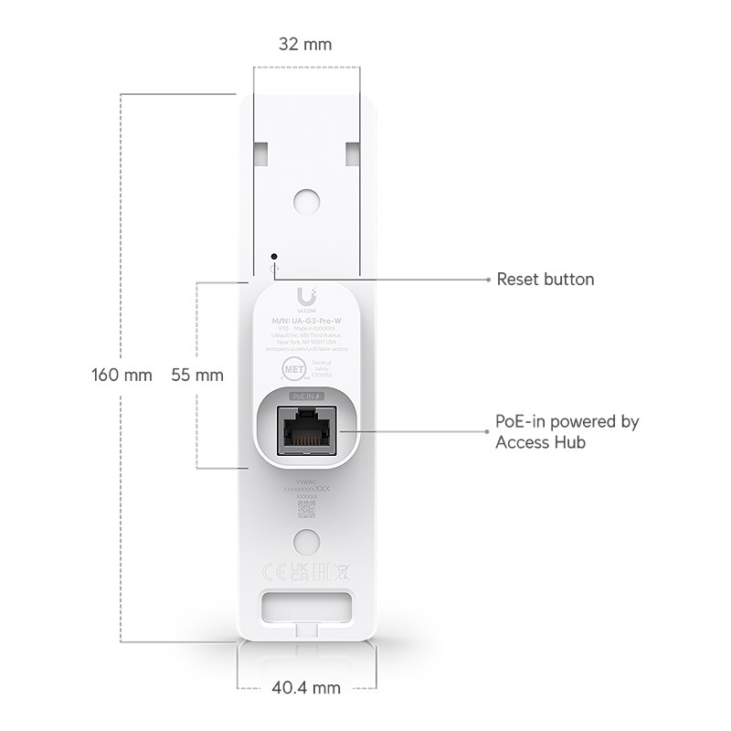 Ubiquiti UA-G3-Pro-W, UniFi Access Reader G3 Pro — εικόνα 3 από 5