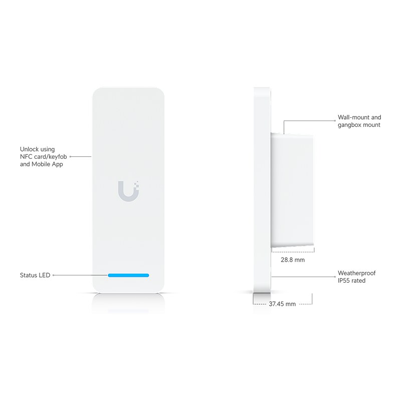 Ubiquiti UA-Ultra, UniFi Access Ultra Reader with Hub — image 2 of 5