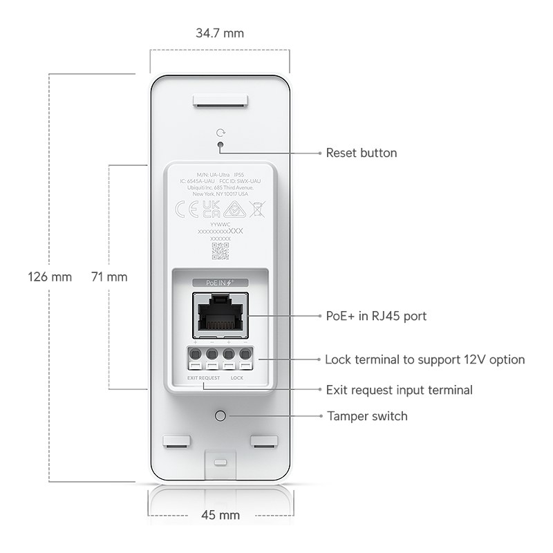 Ubiquiti UA-Ultra, UniFi Access Ultra Reader with Hub — image 3 of 5