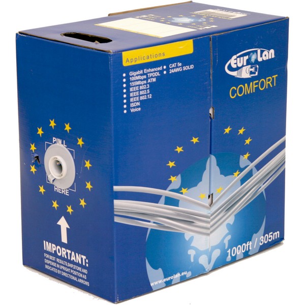 EuroLan Comfort Outdoor FTP Cat5e cable, PVC, 24AWG, 305m