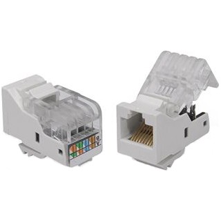 EuroLan keystone UTP Cat.6, white (for sockets)