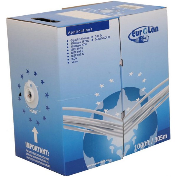 EuroLan FTP wire outdoor cable Cat5e, PVC, 24AWG, 305m