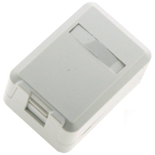 EuroLan wall socket, for 1 keystone, 90°, white (without keystone)