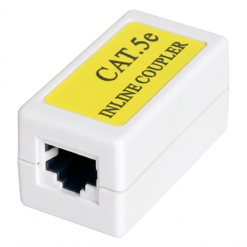 EZ-EΙC5ew, RJ45 Ethernet Inline Coupler, UTP Cat5e - White
