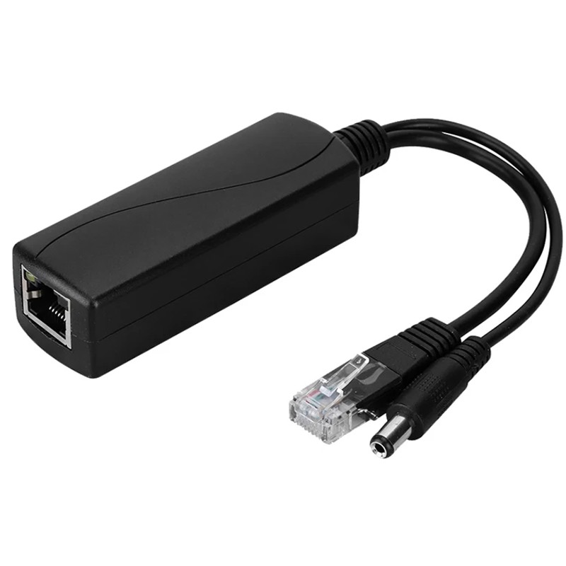 EZ-PD10S, 24v to 12V 1.2A Out 10/100Μ PoE Splitter - Black