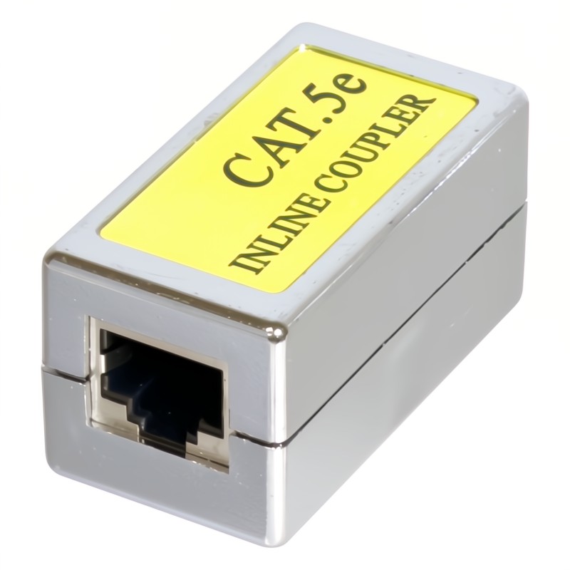 EZ-EΙC5e, RJ45 Ethernet Inline Coupler, Cat5e - Silver