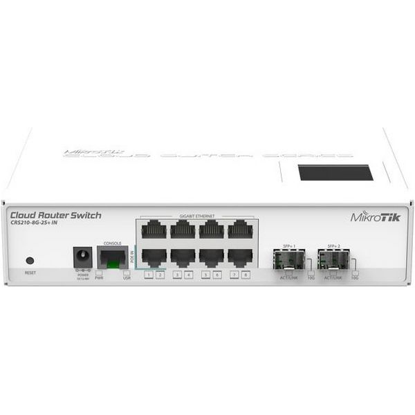 Aerial.net :: MikroTik RS210-8G-2S+IN, 8 GLAN, 2xSFP+, ROS L5