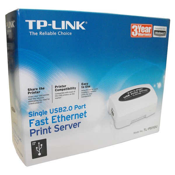 Single USB 2.0 Fast Print Server