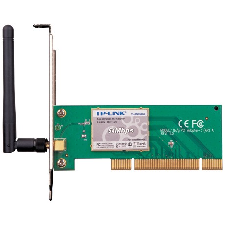 802.11b/g 54M, PCI Adapter, Detachable Antenna