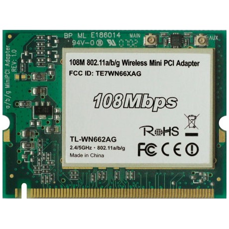 108M Wireless mPCI Adapter,  eXtended Range™, Super AG™, 802.11a/b/g