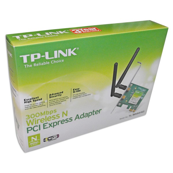 Tl wn881nd. TP-link TL-wn881nd. Адаптер TP-link TL-wn881nd Wireless n PCI Express 802.11n/300 Mbps. TP-link TL-wn881nd, 300мбит/с. TP link 881.