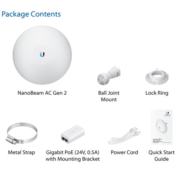 Aerial.net :: Ubiquiti NBE-5AC-Gen2, UISP airMAX NanoBeam 5AC 19 dBi