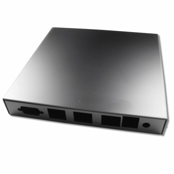 3 x LAN, 1 x USB Case Indoor Black for ALIX