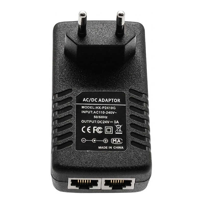 HX-P2410G, 24v 24W Gigabit Power Supply PoE Injector - Wallplug — image 3 of 5