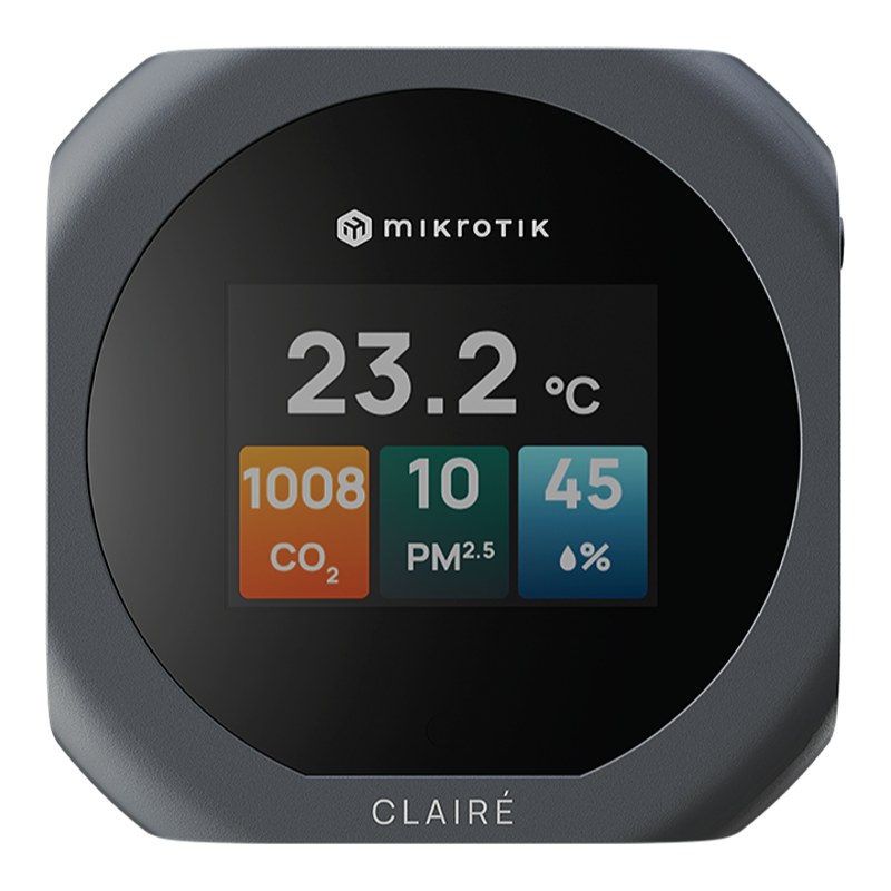 MikroTik IAQM-THC2PV-G, CLAIRÉ Lite Multifunctional air quality sensor, grey — image 1 of 4