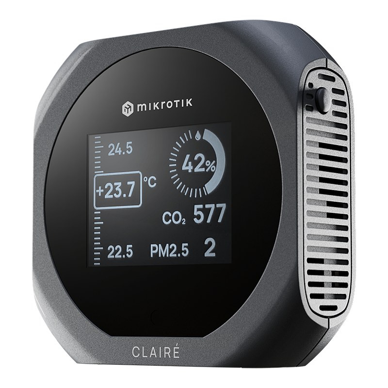 MikroTik IAQM-THC2PV-G, CLAIRÉ Lite Multifunctional air quality sensor, grey — image 2 of 4