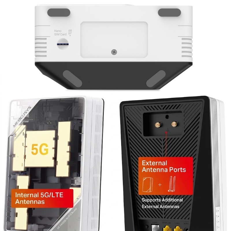 Mercusys MB520-5G, 5G AX3000 Wireless Dual Band Router — image 3 of 5