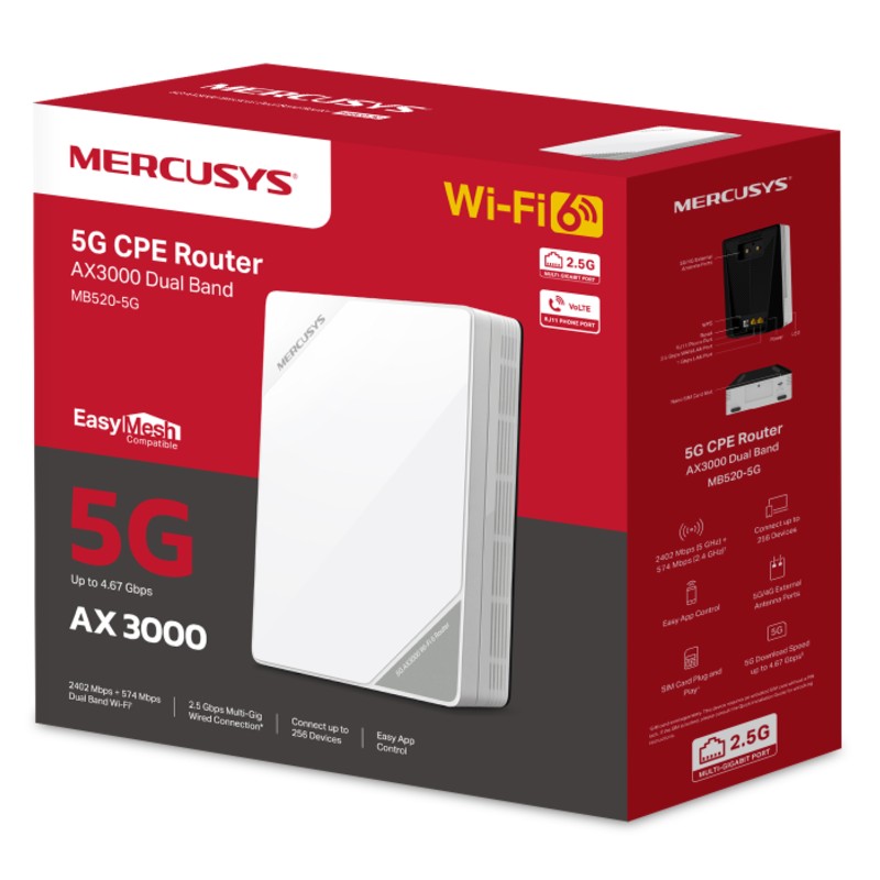 Mercusys MB520-5G, 5G AX3000 Wireless Dual Band Router — image 5 of 5