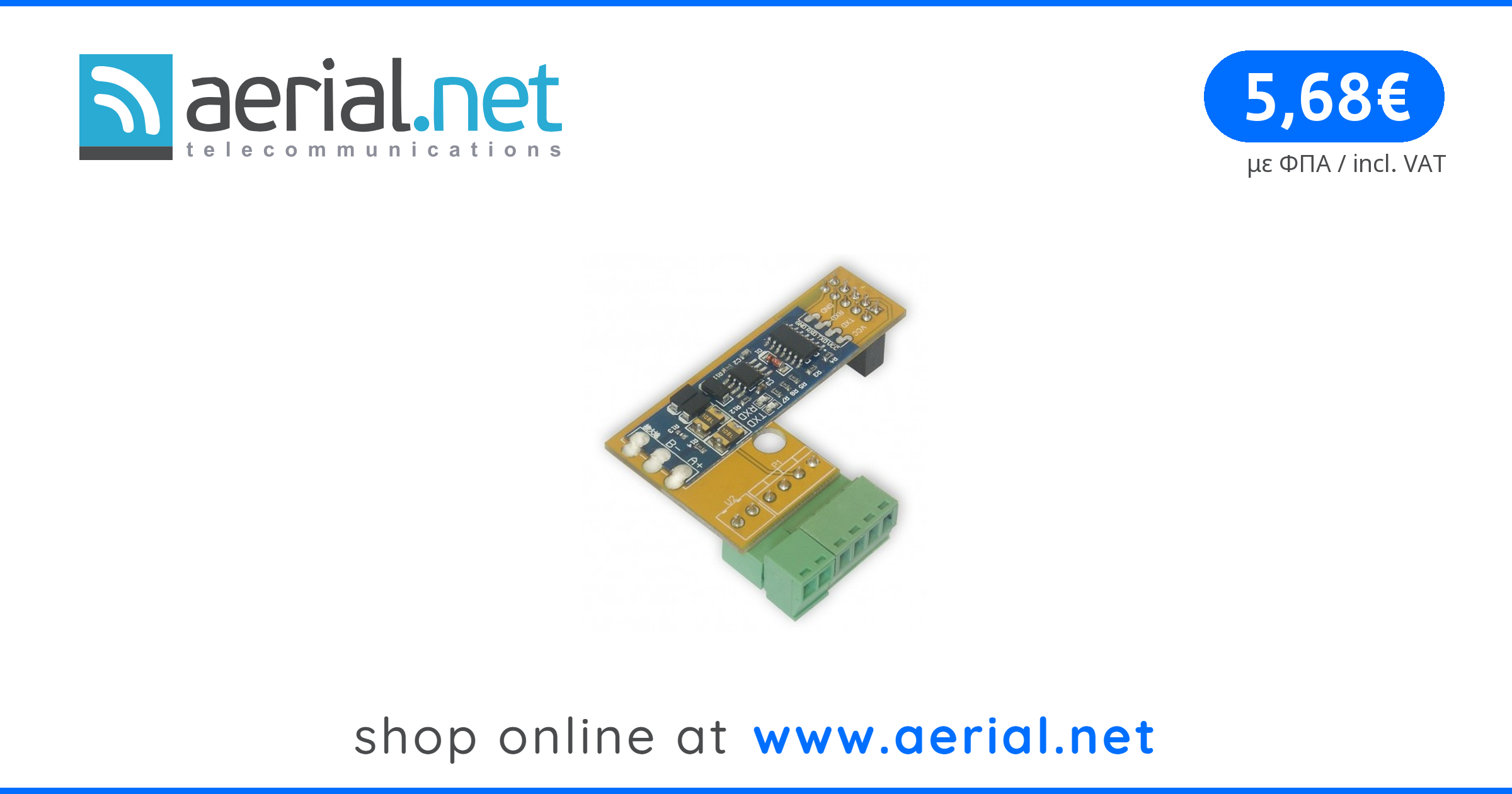 Modbus RTU – RS485 converter hat for HW3.7+ | Aerial.net
